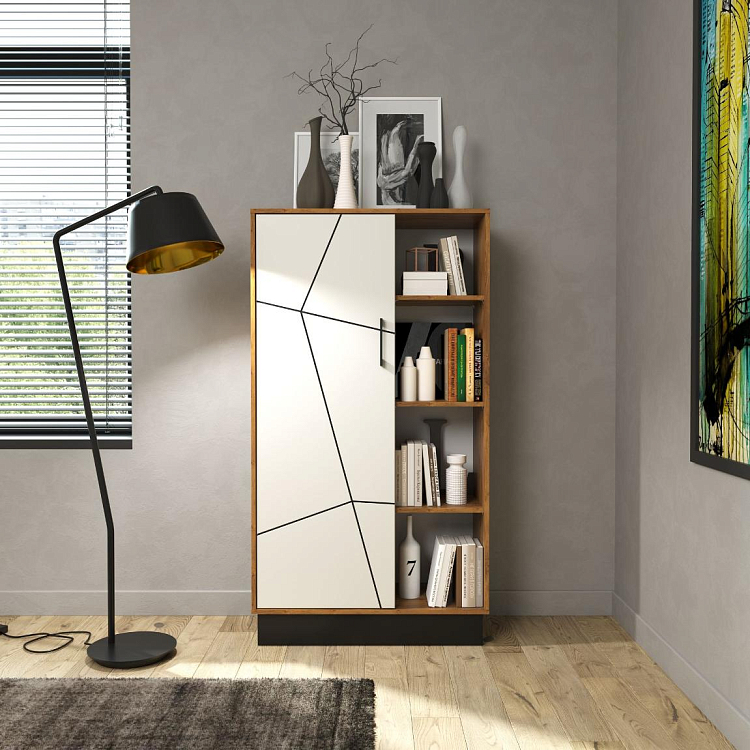 Модульная гостиная Гамма таксония/черный/ПВХ белый